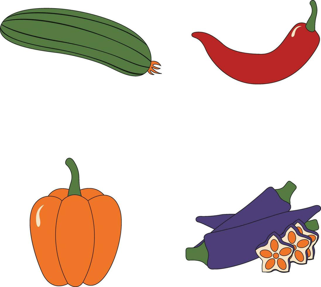verzameling van fruit en groenten. vlak tekenfilm ontwerp. vector illustratie.