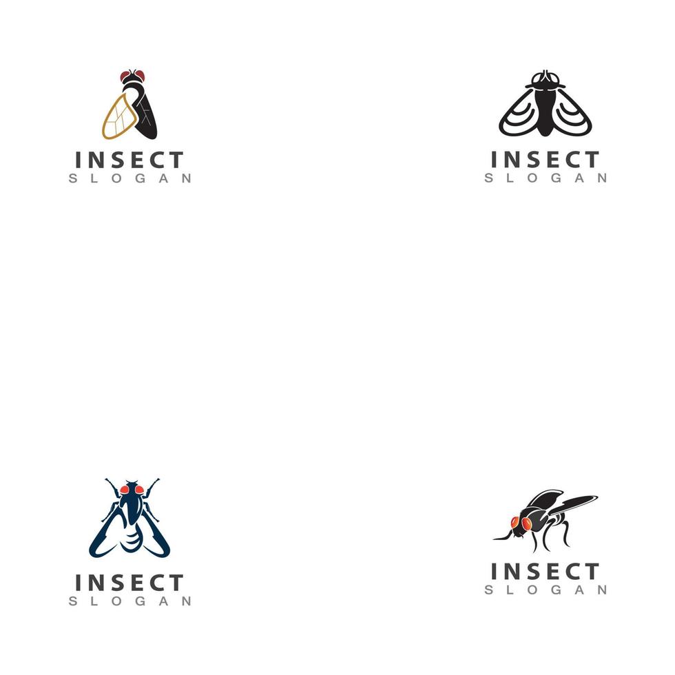 vliegen insect eenvoudige minimalistische vector logo afbeelding ontwerpstijl