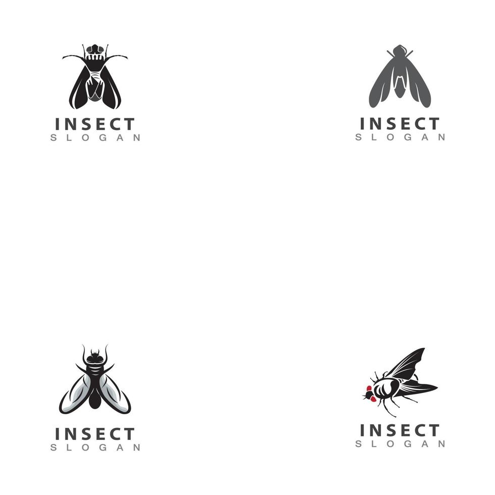 vliegen insect eenvoudige minimalistische vector logo afbeelding ontwerpstijl