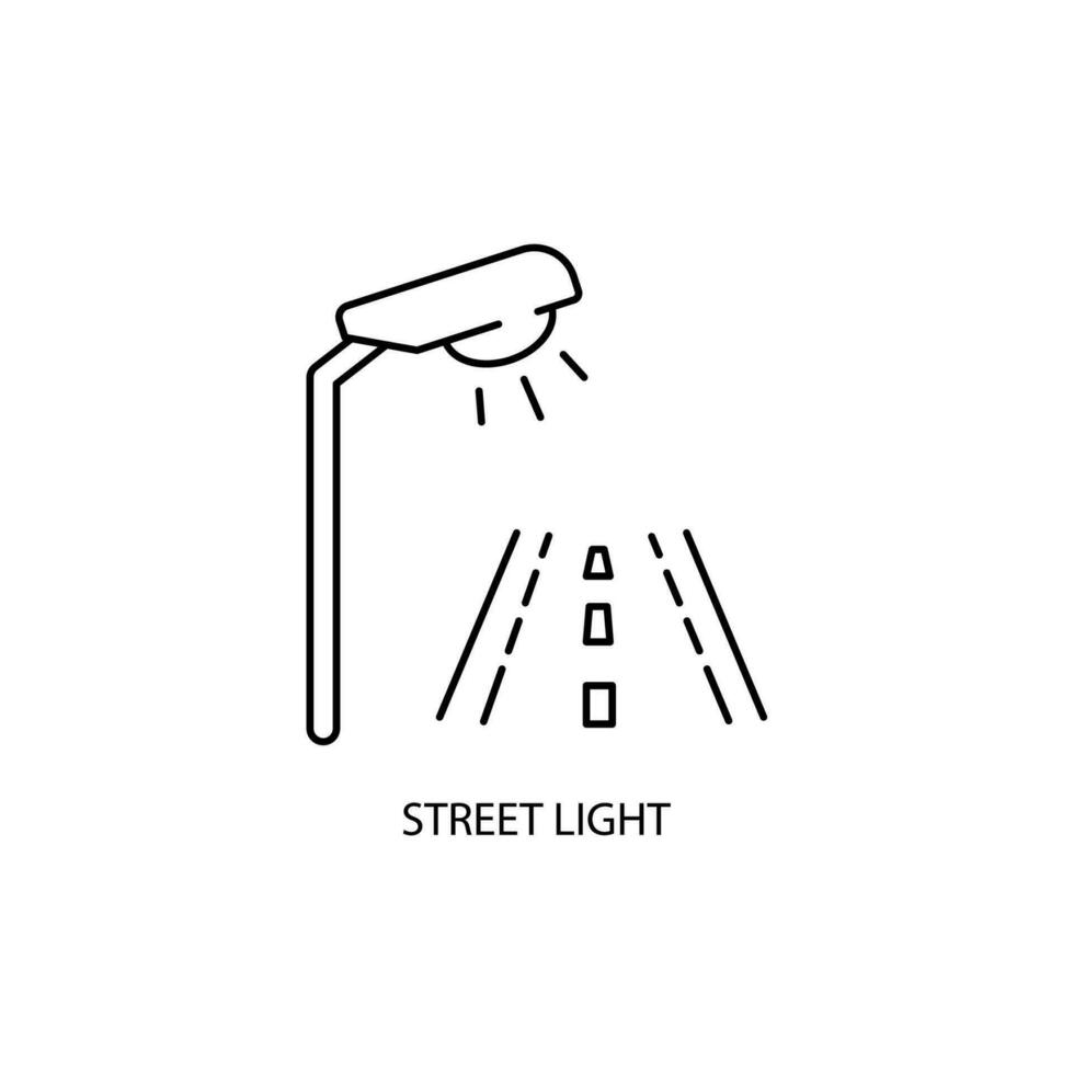 straat licht concept lijn icoon. gemakkelijk element illustratie. straat licht concept schets symbool ontwerp. vector