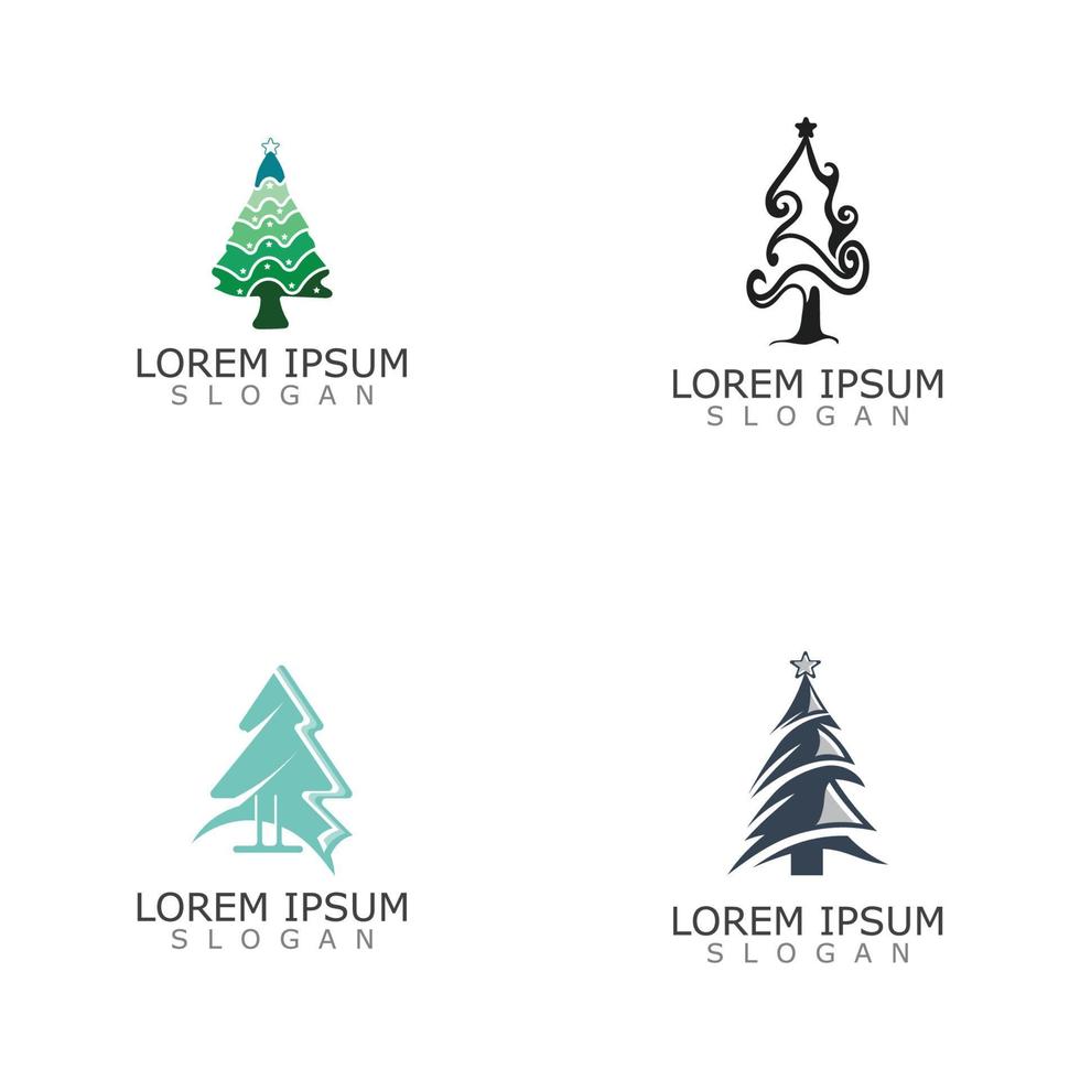 kerstboom plat pictogram bos of park eenvoudige vector natuur afbeelding ontwerp