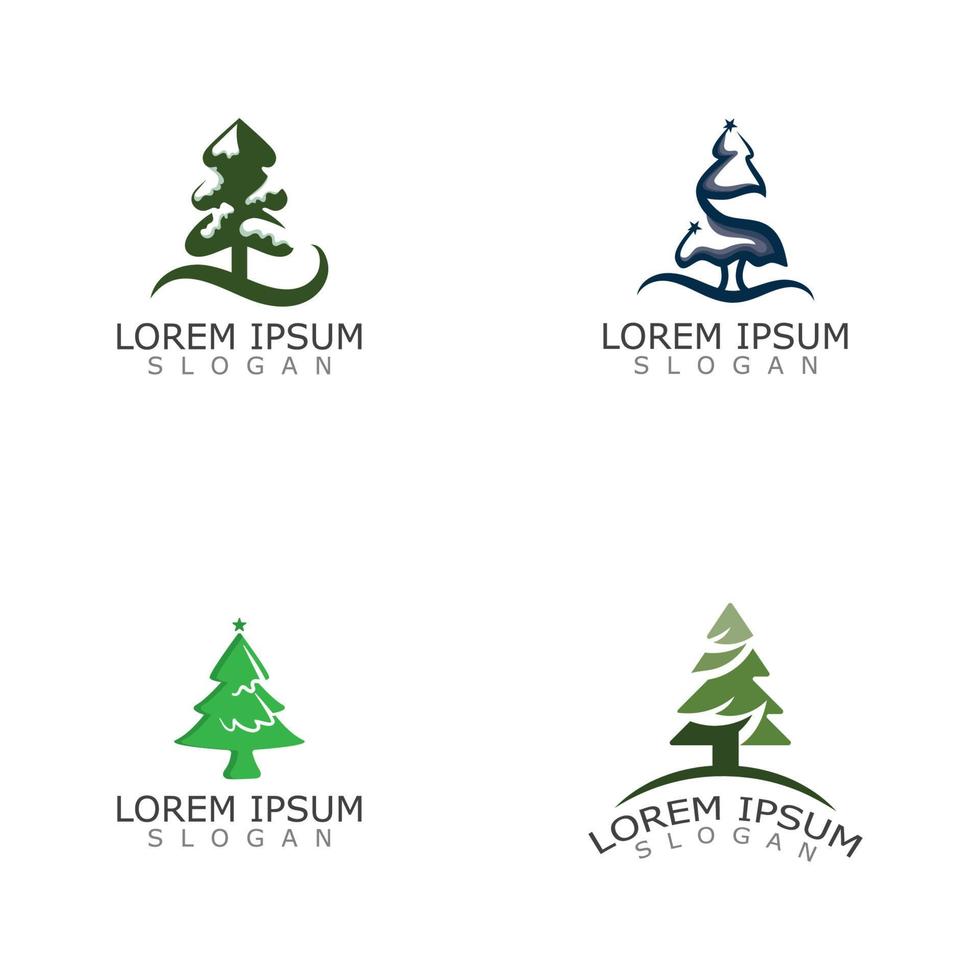 kerstboom plat pictogram bos of park eenvoudige vector natuur afbeelding ontwerp