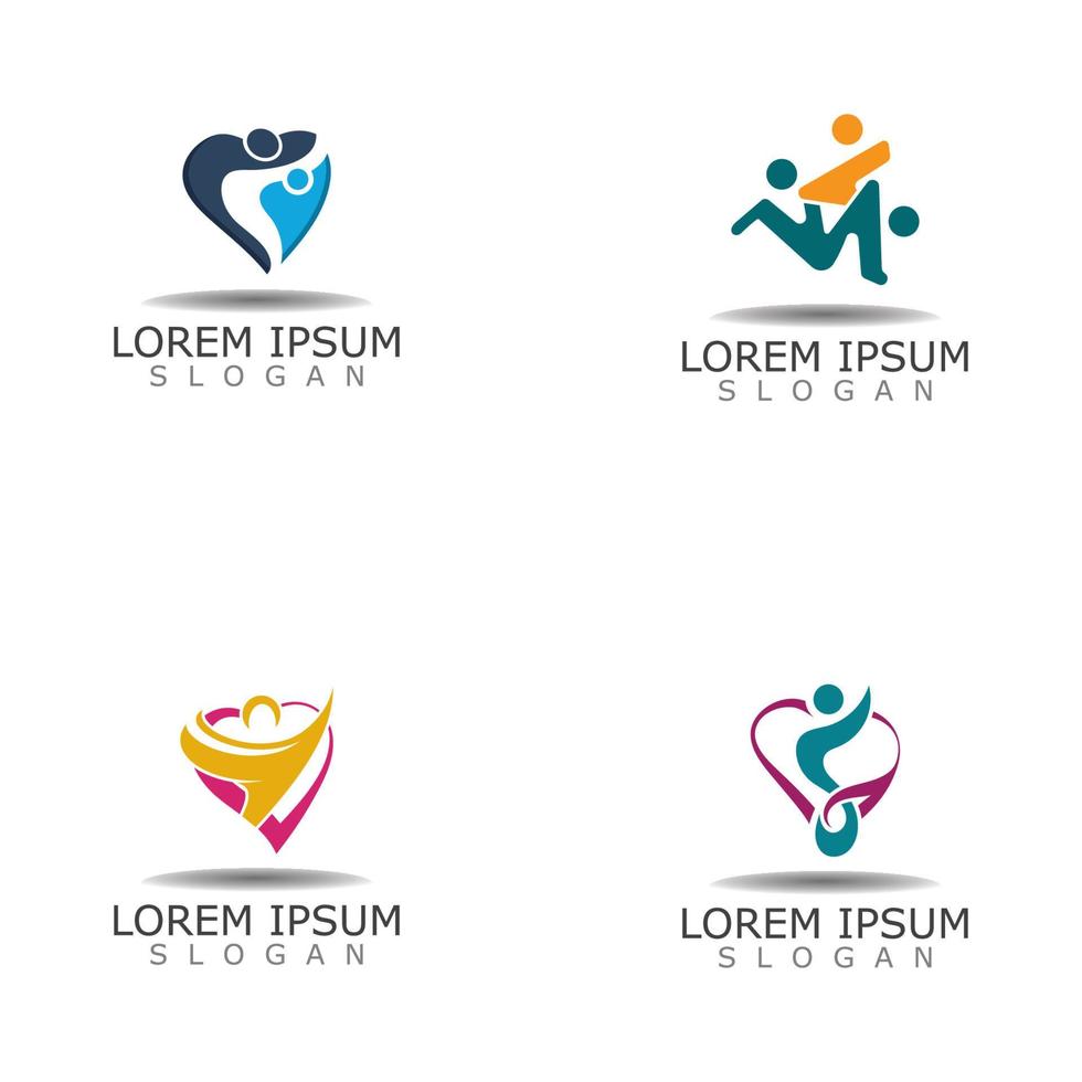gemeenschap logo vector ontwerpsjabloon. inspiratie voor teamwerkontwerp