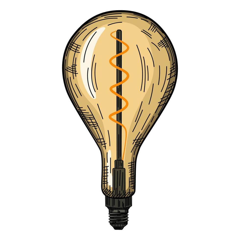 creatief hand getekend licht lamp illustratie vector