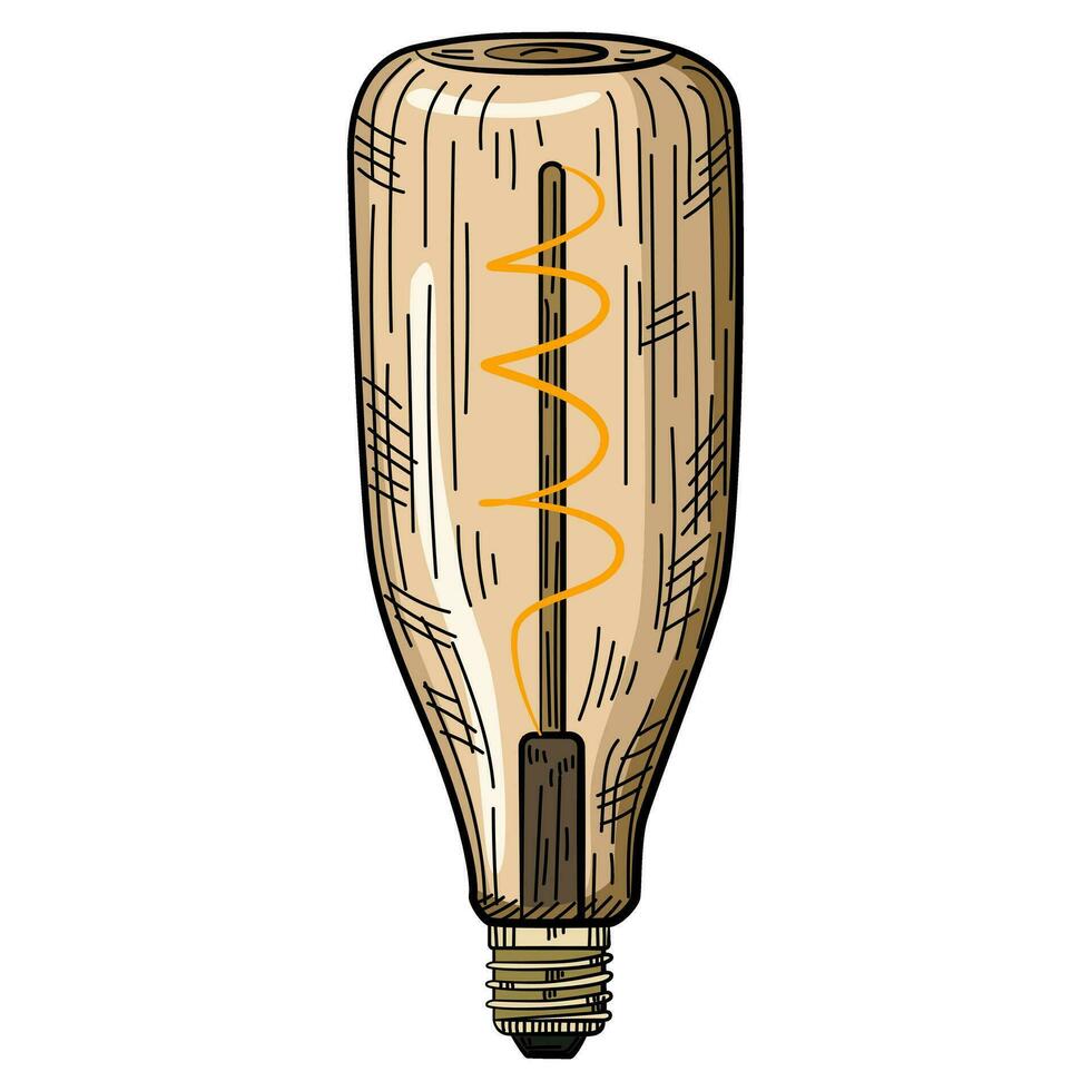 creatief hand getekend licht lamp illustratie vector