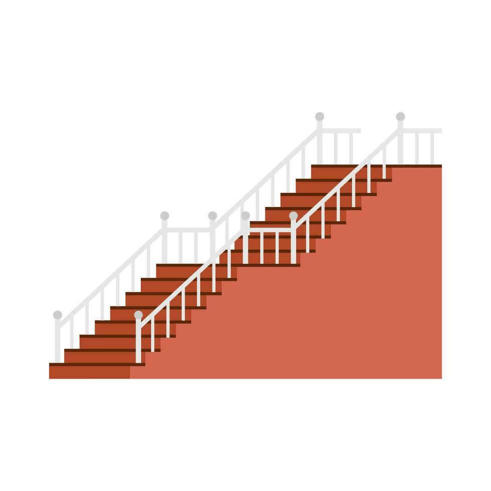 vlak illustratie van trap Aan geïsoleerd achtergrond vector