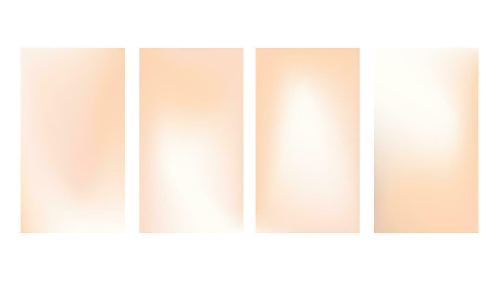 verticaal naakt roze beige helling voor verhalen achtergrond. warm en zacht pastel room structuur voor sociaal media ontwerp. luxe minimalistische glad behang. elegant blozen illustratie met parelmoer vervagen vector