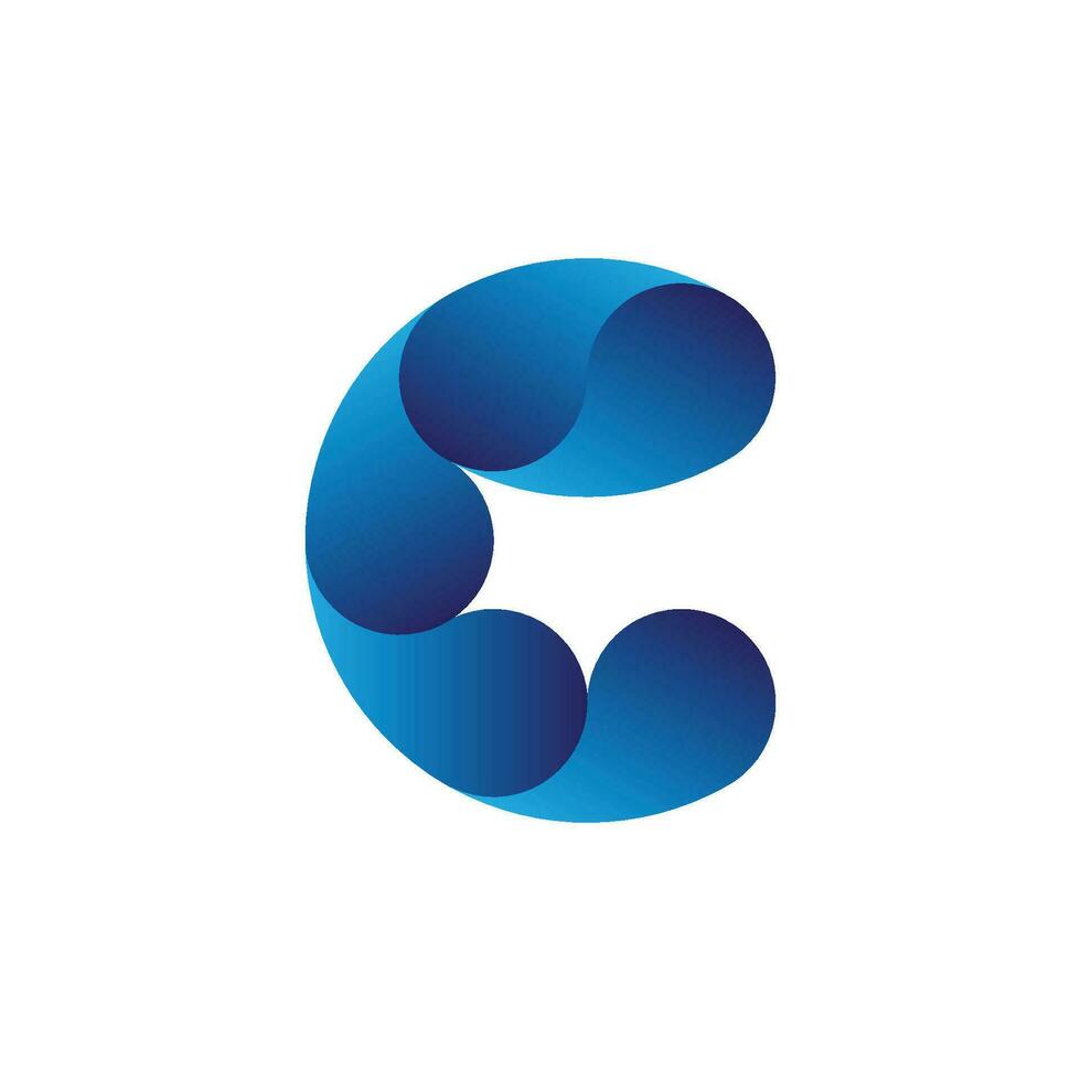 uniek c eerste logo ontwerp met modern minimalistische kleurrijk helling c logo ontwerp vector
