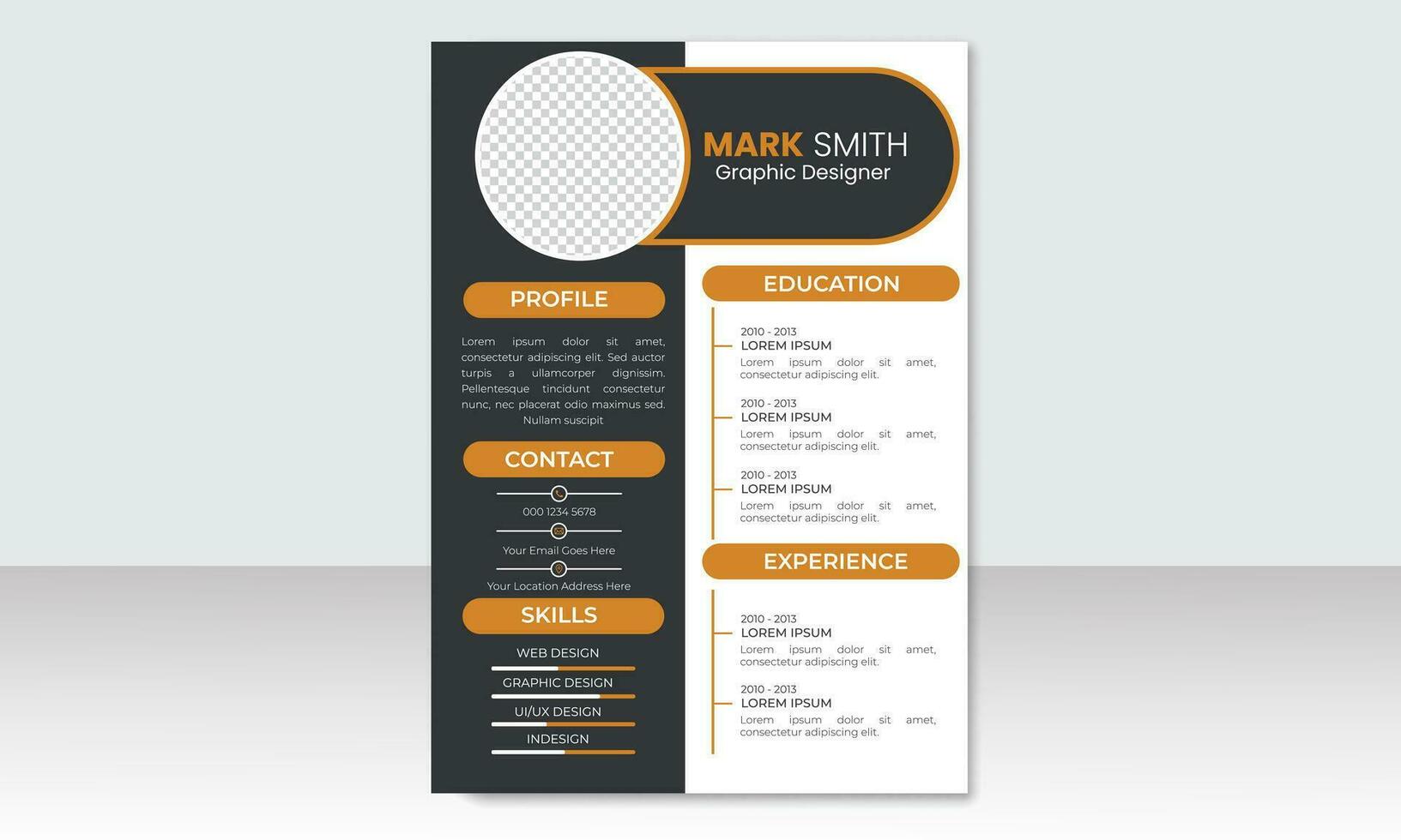 professioneel hervat sjabloon ontwerp, super schoon modern CV of hervat ontwerp sjabloon. vector