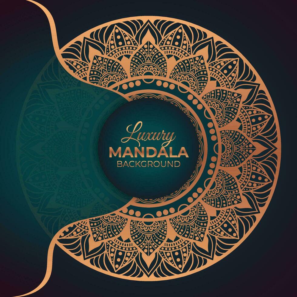 luxe mandala met abstract achtergrond. decoratief mandala ontwerp voor omslag, kaart, afdrukken, poster, banier, brochure, uitnodiging. vector