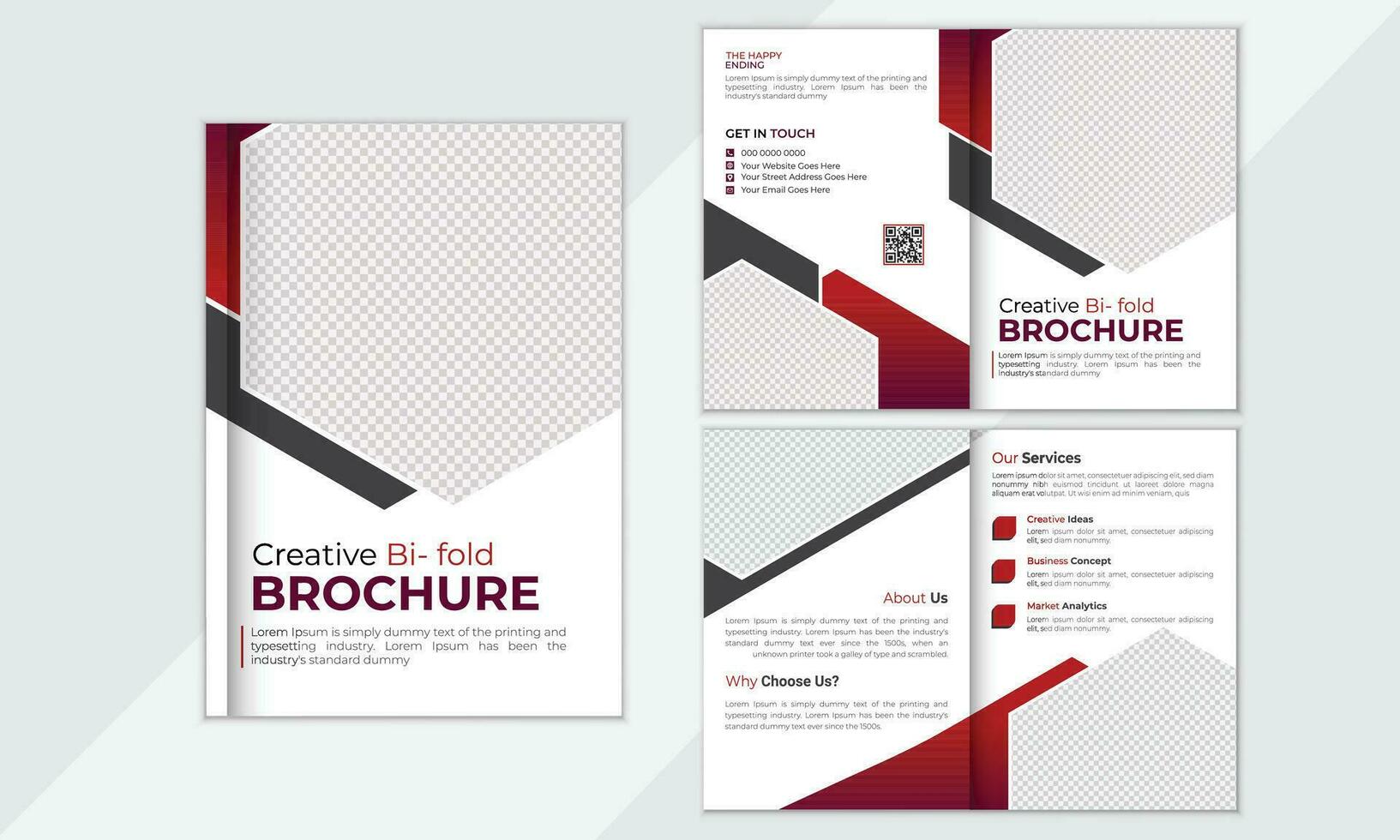 bi vouwen brochure ontwerp sjabloon voor uw bedrijf, zakelijk, bedrijf, reclame, marketing, bureau, en internet bedrijf. vector