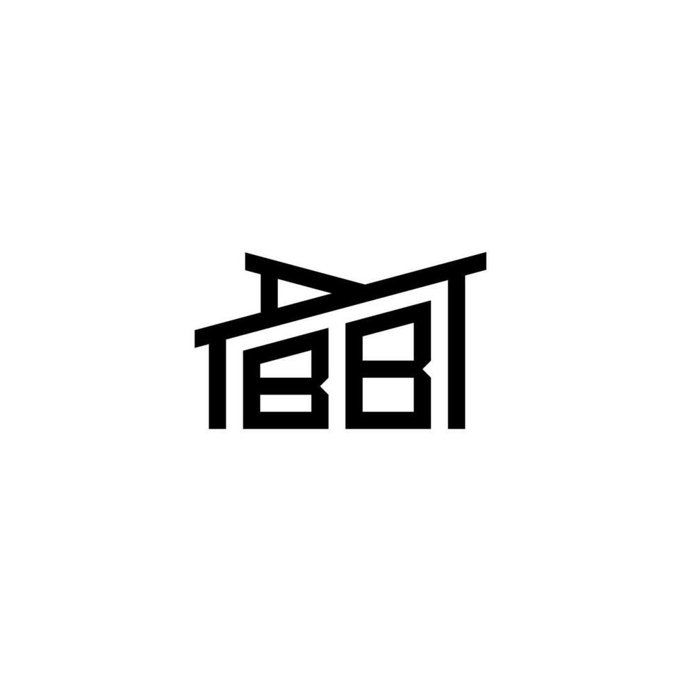bb eerste brief in echt landgoed logo concept vector