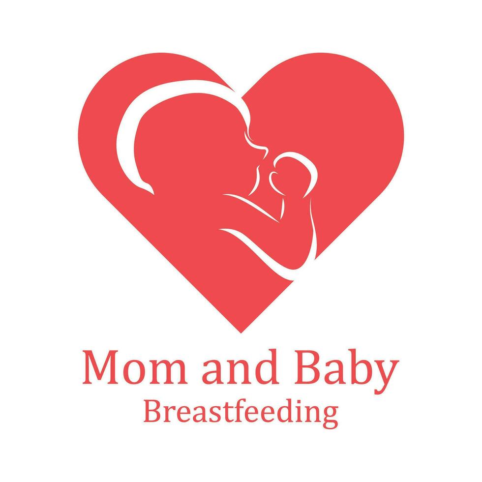 schoonheid verpleegster borstvoeding geven mam baby, mama moeder borstvoeding geeft borstvoeding logo illustratie vector