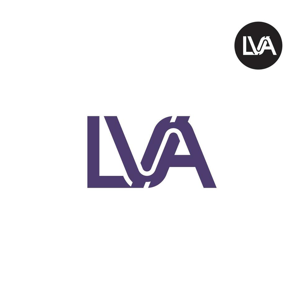 brief lva uniek monogram logo ontwerp vector