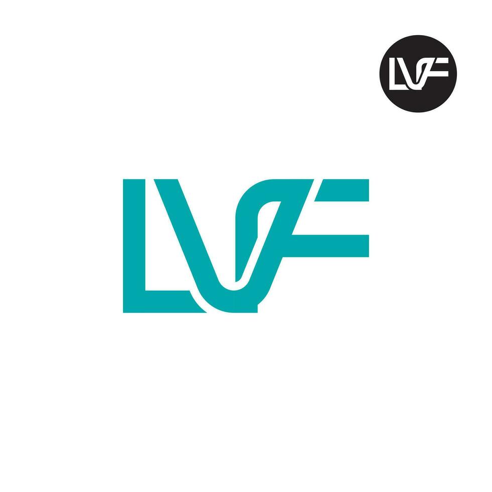 brief lvf monogram logo ontwerp vector