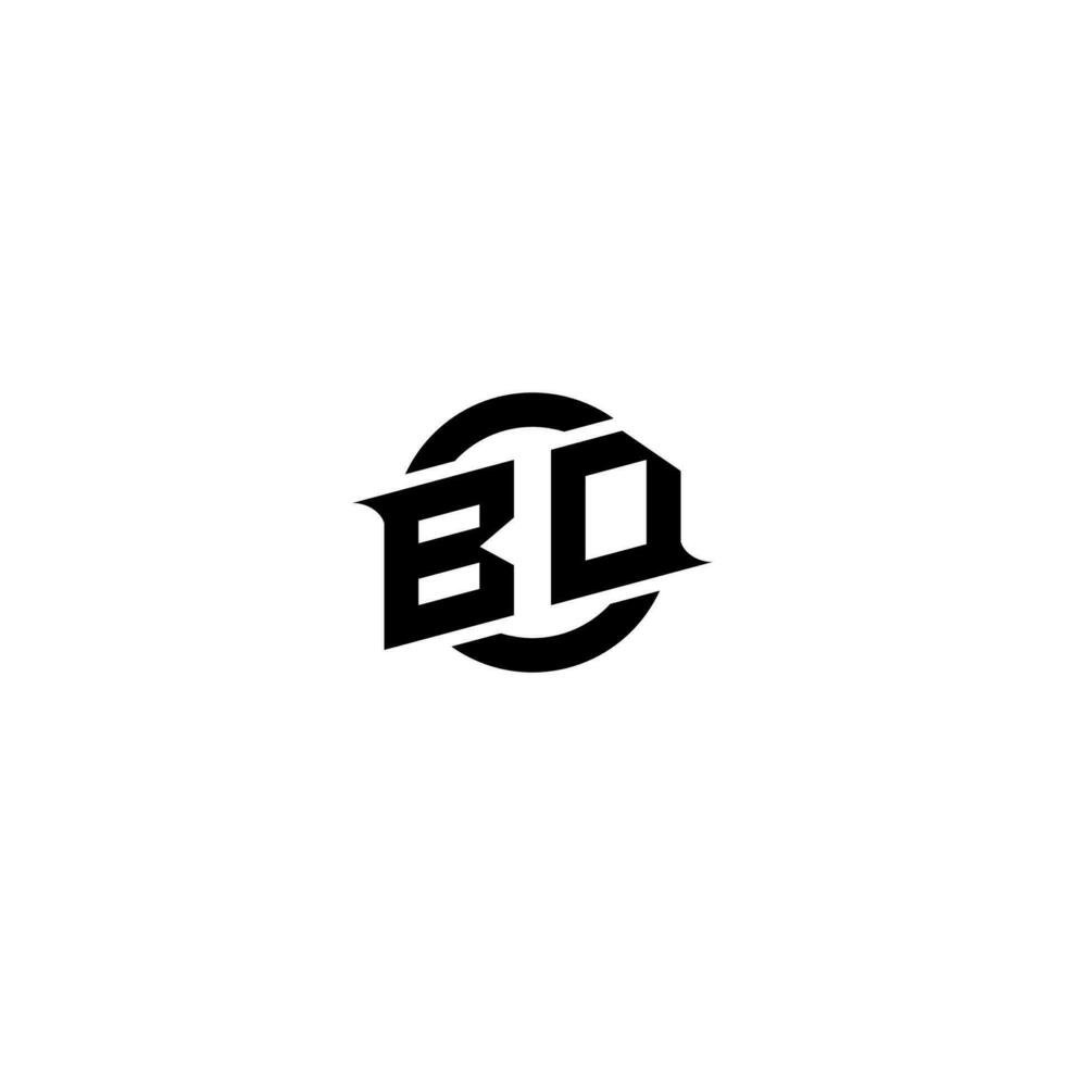 bd premie esport logo ontwerp initialen vector
