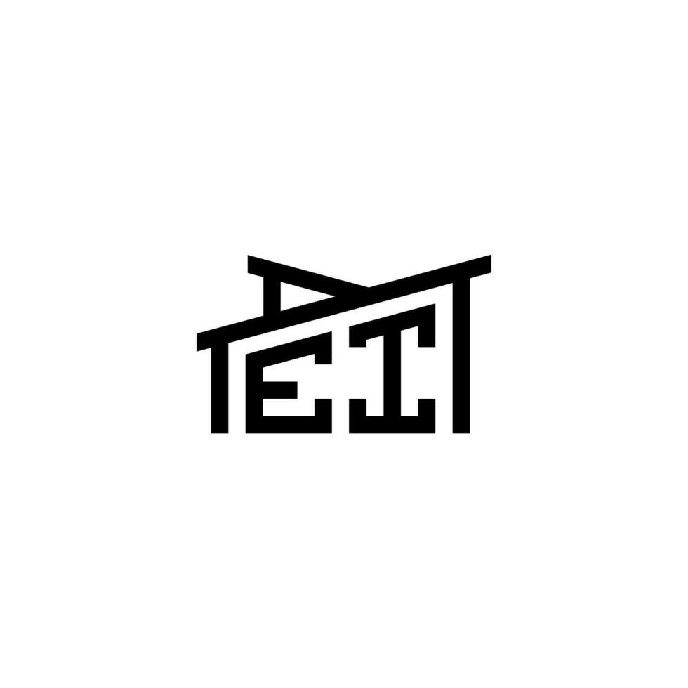 ei eerste brief in echt landgoed logo concept vector