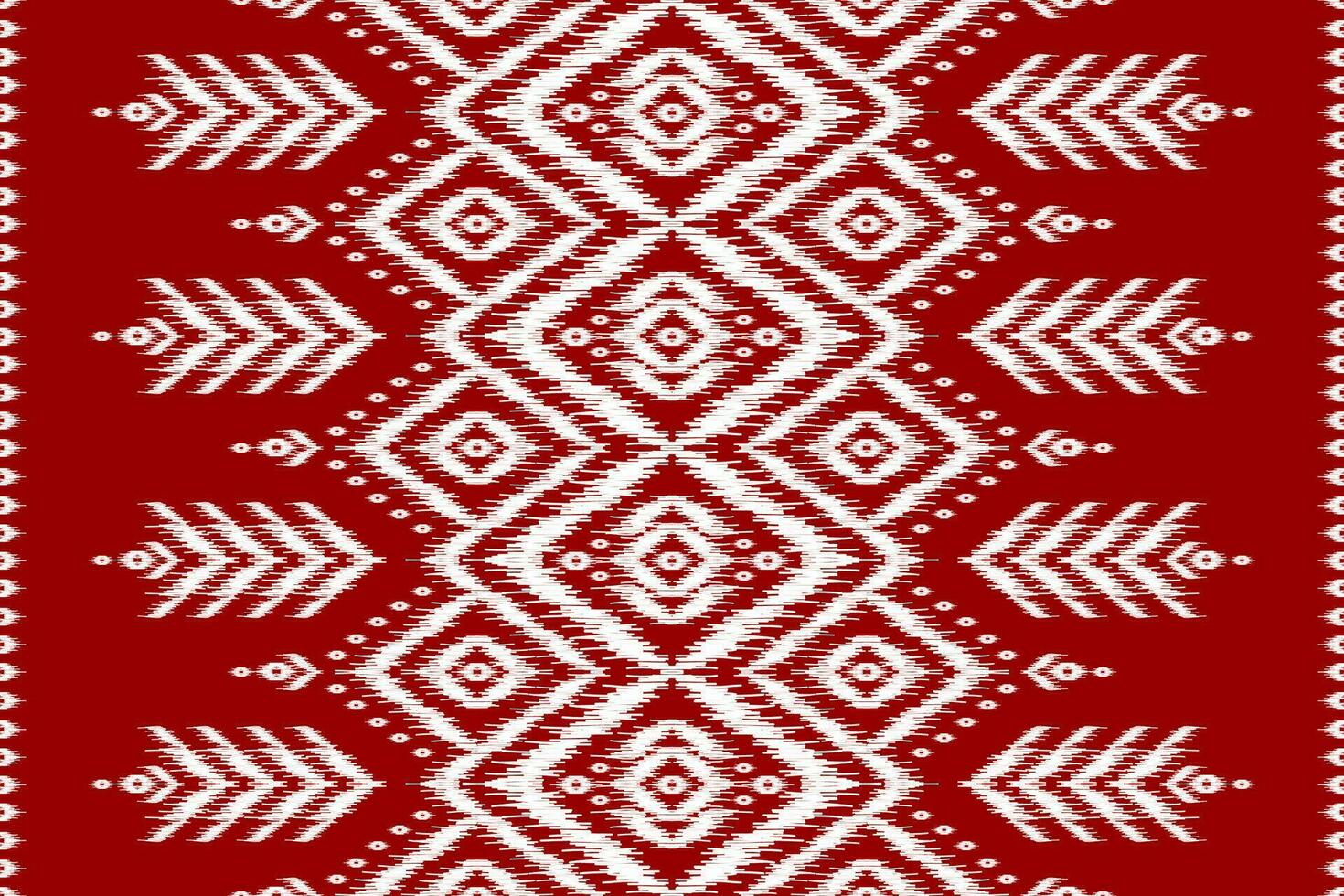 tapijt ikat rood patroon kunst. meetkundig etnisch ikat naadloos patroon in stam. Amerikaans en Mexicaans stijl. vector