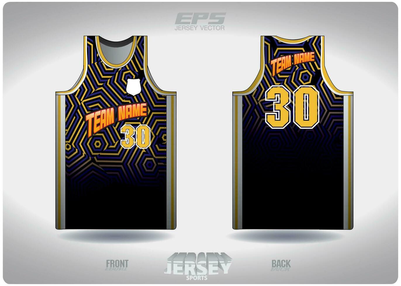 eps Jersey sport- overhemd vector.kleur zeshoek zwart patroon ontwerp, illustratie, textiel achtergrond voor basketbal overhemd sport- t-shirt, basketbal Jersey overhemd vector