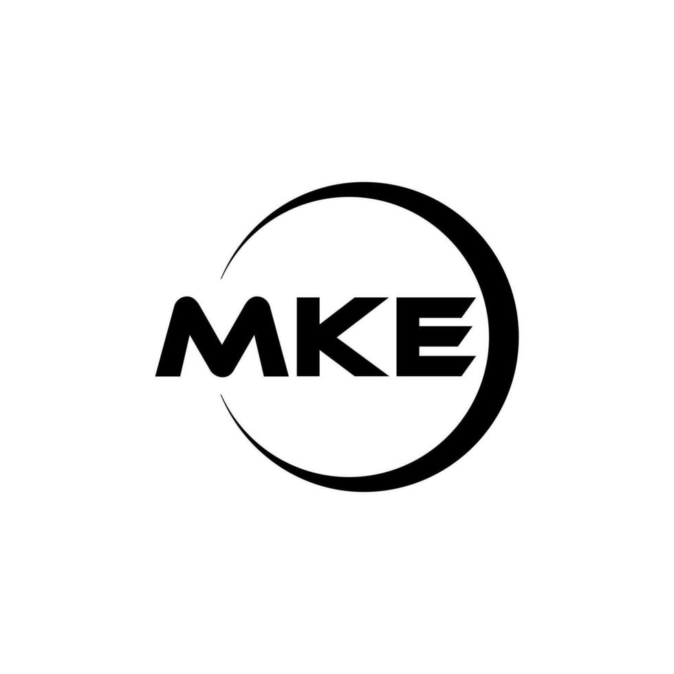 mke brief logo ontwerp, inspiratie voor een uniek identiteit. modern elegantie en creatief ontwerp. watermerk uw succes met de opvallend deze logo. vector