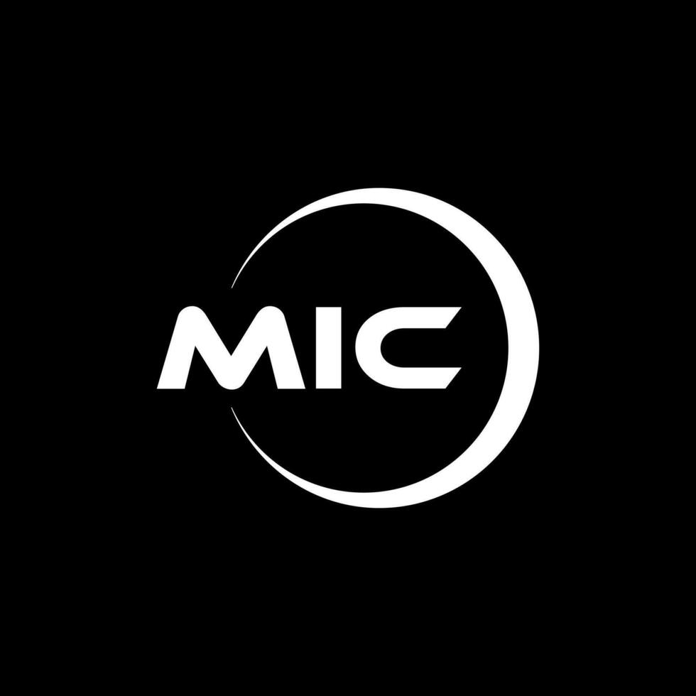 mic brief logo ontwerp, inspiratie voor een uniek identiteit. modern elegantie en creatief ontwerp. watermerk uw succes met de opvallend deze logo. vector