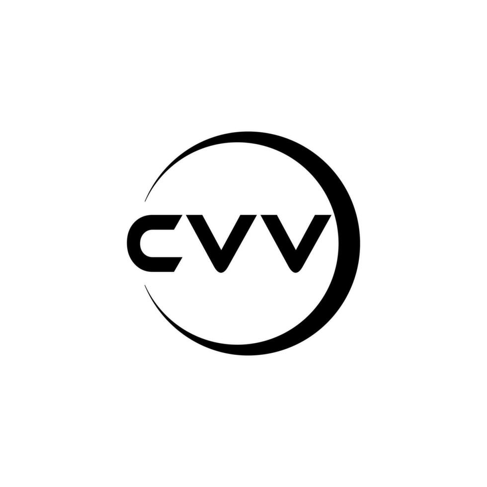 cvv brief logo ontwerp, inspiratie voor een uniek identiteit. modern elegantie en creatief ontwerp. watermerk uw succes met de opvallend deze logo. vector