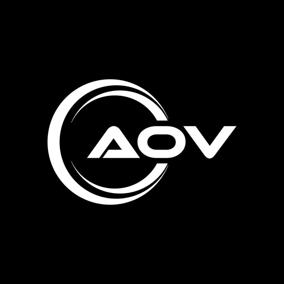 aov brief logo ontwerp, inspiratie voor een uniek identiteit. modern elegantie en creatief ontwerp. watermerk uw succes met de opvallend deze logo. vector