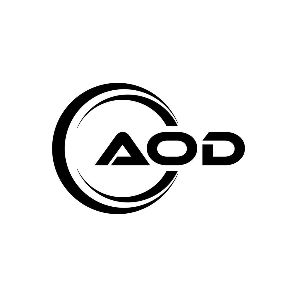 aod brief logo ontwerp, inspiratie voor een uniek identiteit. modern elegantie en creatief ontwerp. watermerk uw succes met de opvallend deze logo. vector
