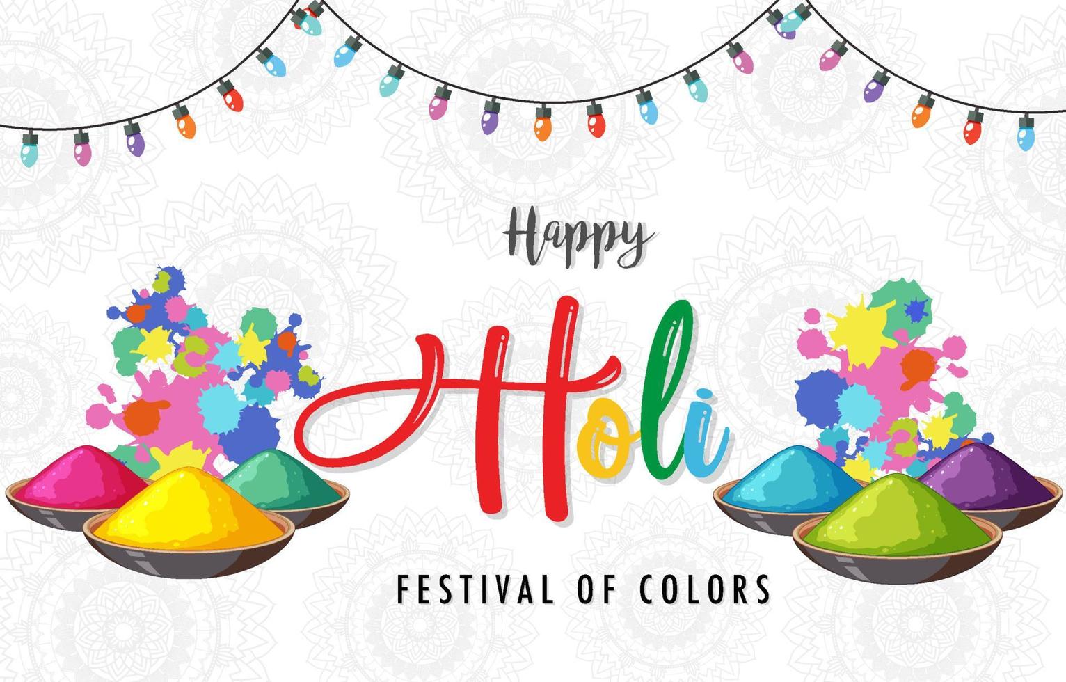 holi indian festival posterontwerp vector
