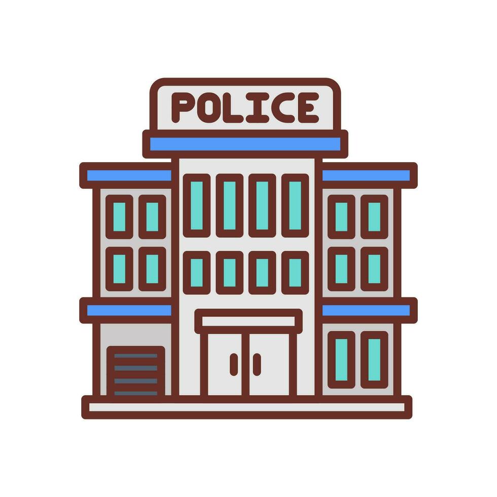 Politie stationicoon in vector. illustratie vector