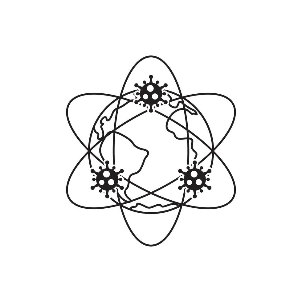 pictogrammen op het thema van coronavirus covid 19 - blijf thuis vector logo afbeelding