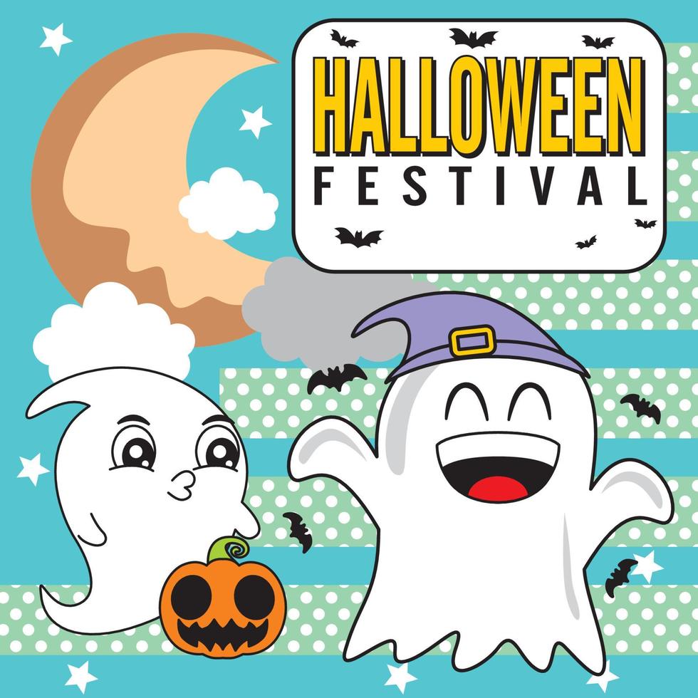 halloween festival achtergrond behang sjabloon vectorillustratie vector