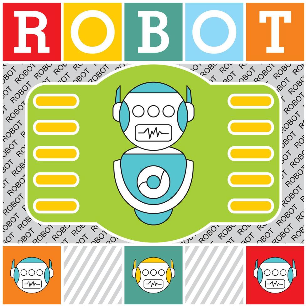 printrobot logo vectorillustratie - toekomstige technologie - kunstmatige intelligentie - het beste voor uw bedrijf mascotte vector