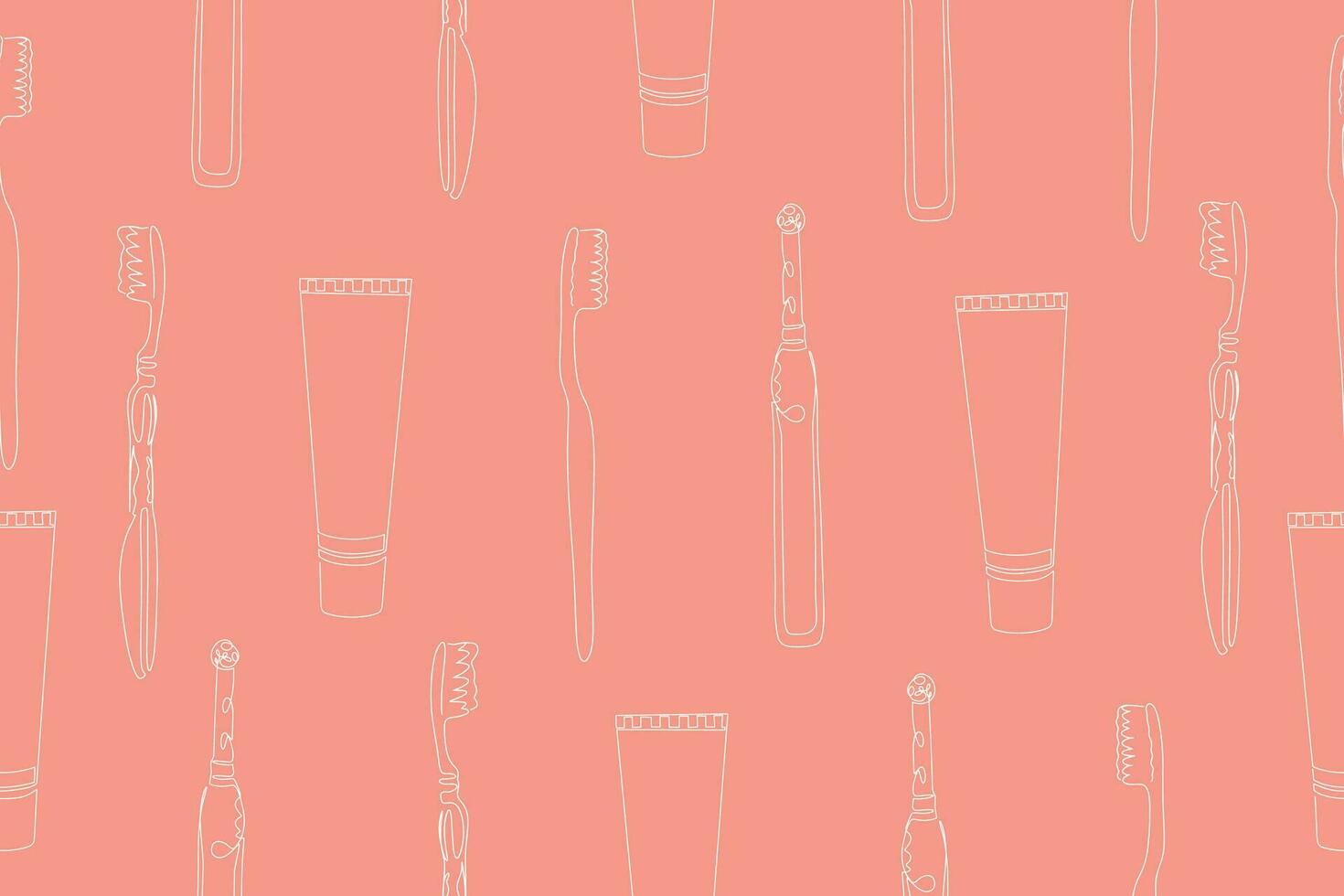 naadloos patroon van tandenborstels en tandpasta. vector. vector illustratie
