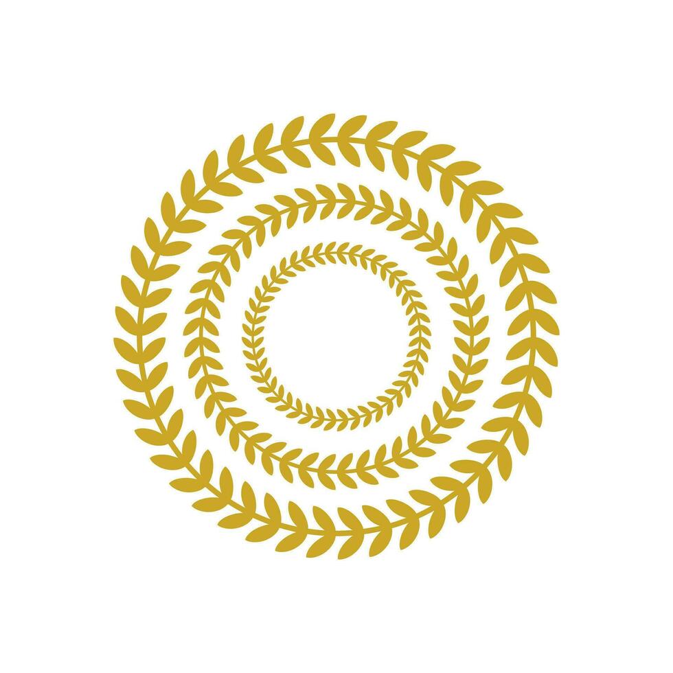 gemakkelijk cirkel krans logo ontwerp vector illustratie.