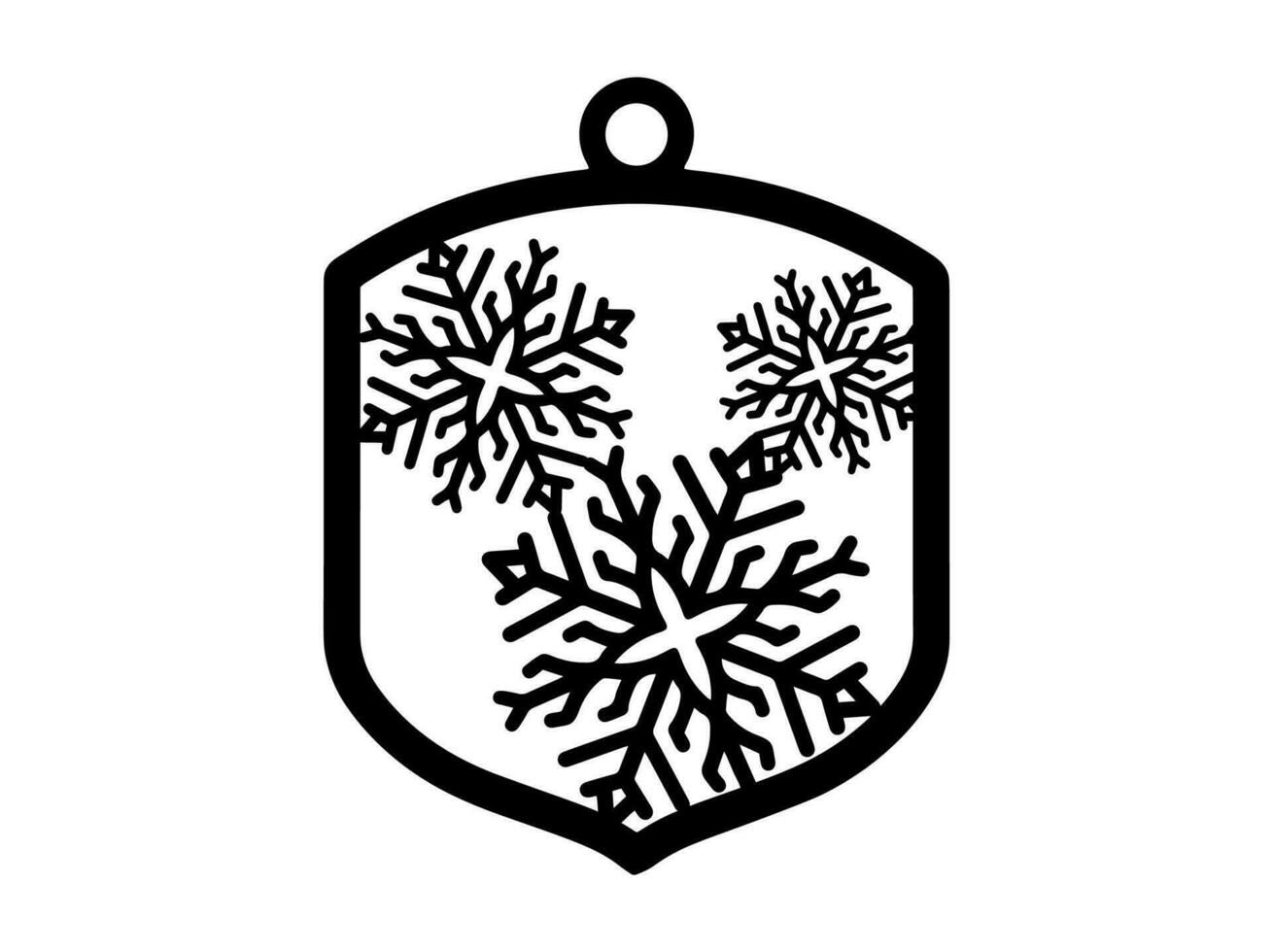 Kerstmis ornament decoratie laser snijdend vector