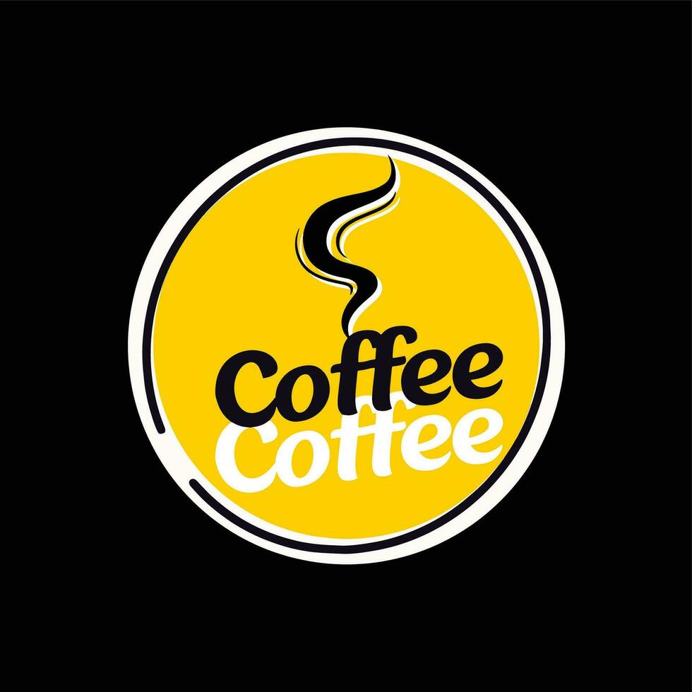 geel koffie logo vector grafisch