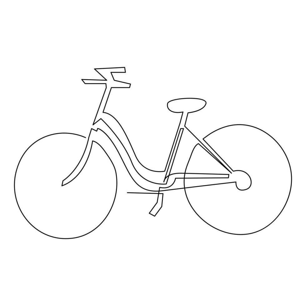 fiets single lijn doorlopend schets vector kunst tekening en gemakkelijk een lijn minimalistische ontwerp