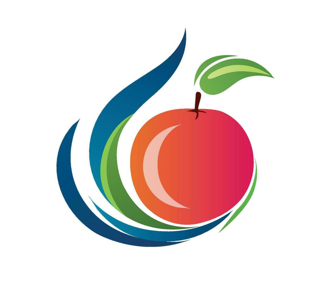 fruit of groente logo vector illustratie handmatig gemaakt