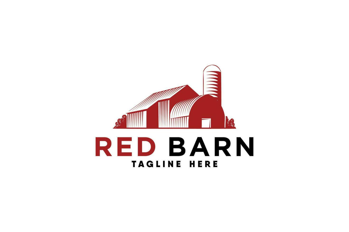 rood magazijn logo vector met modern en schoon stijl
