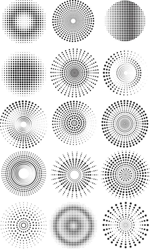 zwart halftone cirkel vector