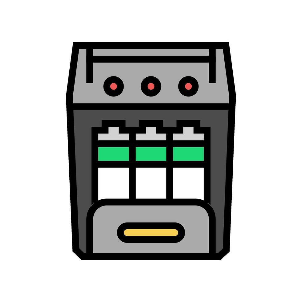 accu opladen station kleur icoon vector illustratie