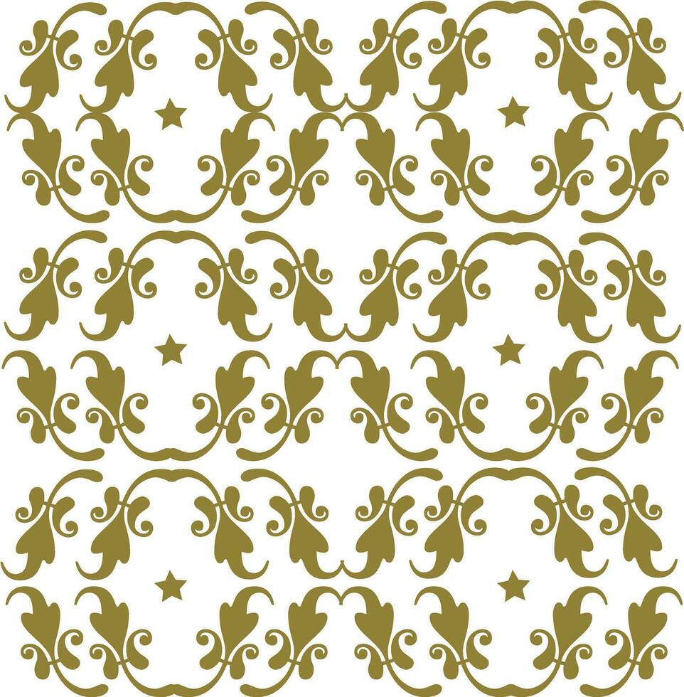 pale goud mooi damast patroon bloemen ornament naadloos behang met een damast patroon vector