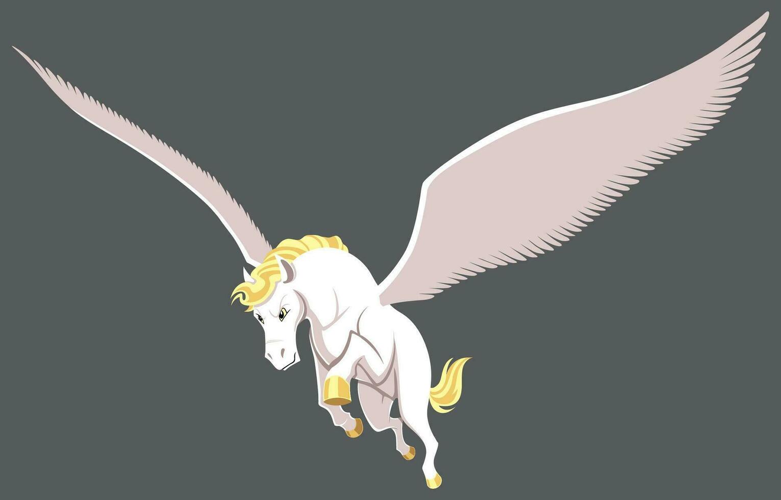 Pegasus vliegend geïsoleerd vector