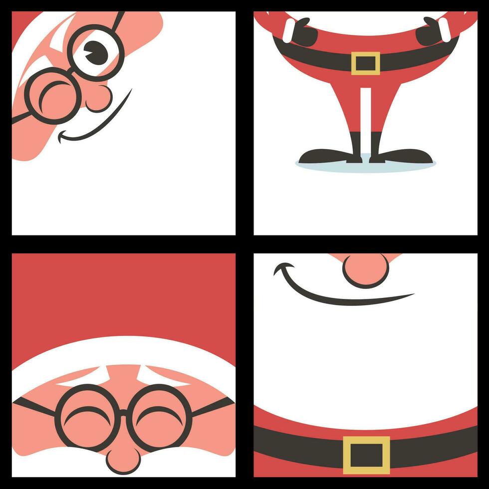 de kerstman plein banners vector