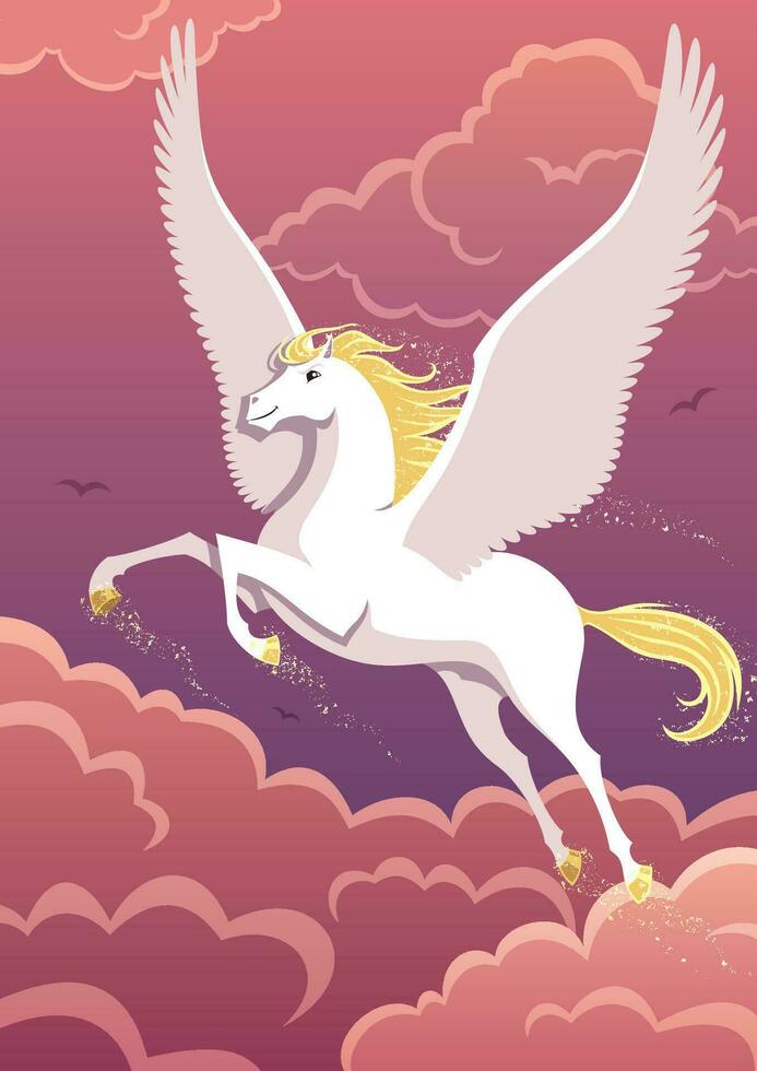 Pegasus in lucht vector