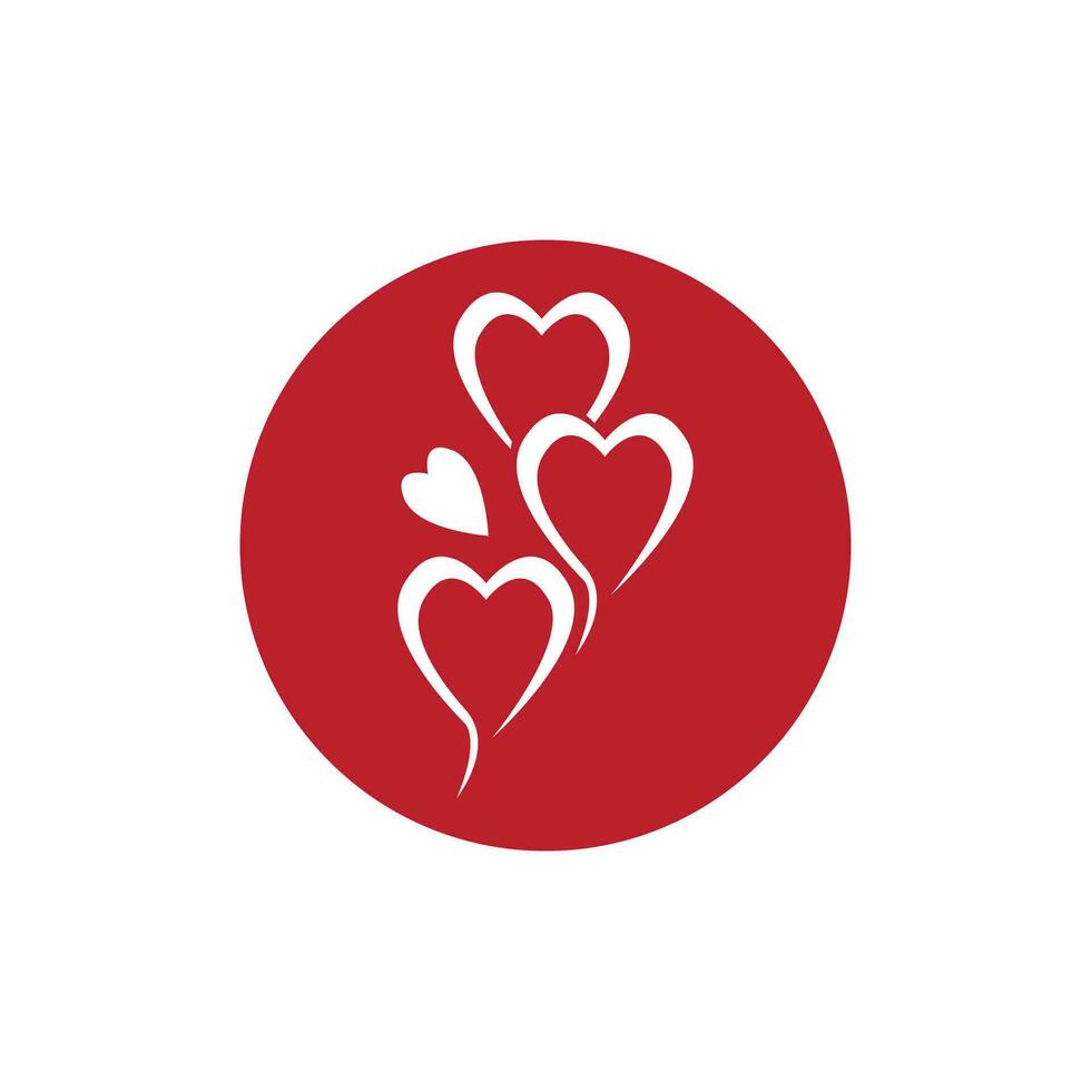 liefde hart vector icoon en symbool sjabloon illustratie
