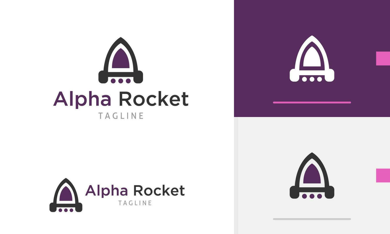 logo ontwerp icoon van modern raket vliegtuig nemen uit vliegend omhoog naar lucht ruimte met silhouet brief een vector