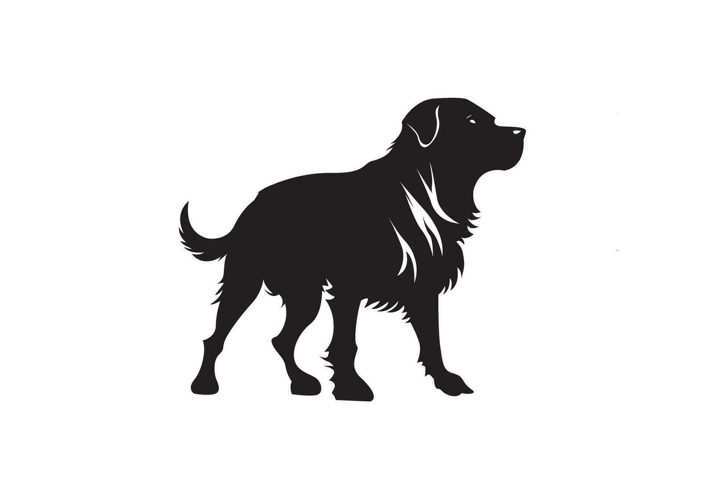 hond zwart silhouet vector vrij