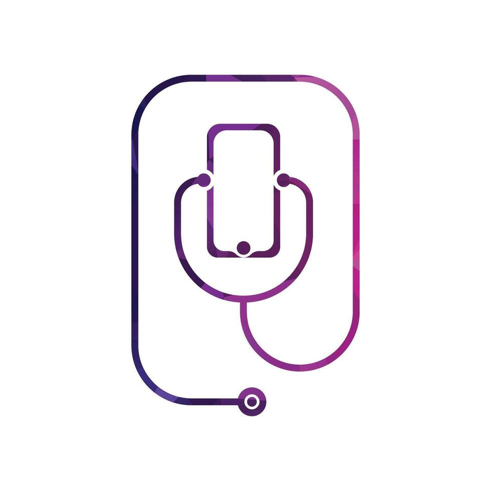 creatief modern logo van mobiel dokter. vector